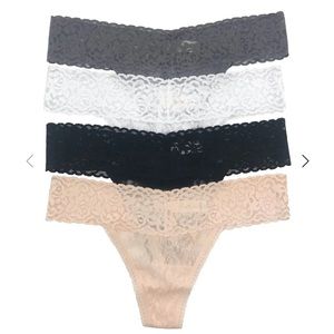SOLD Felina 4 pack lace thong